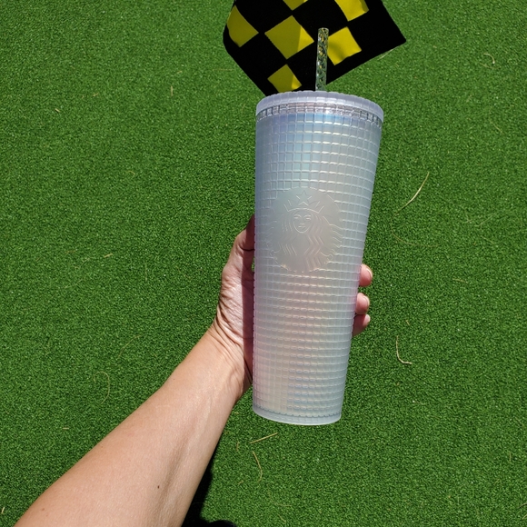 NWT Spring 2022 Icy Lilac grid Venti Cup Unicorn Iridescent - Picture 6 of 6